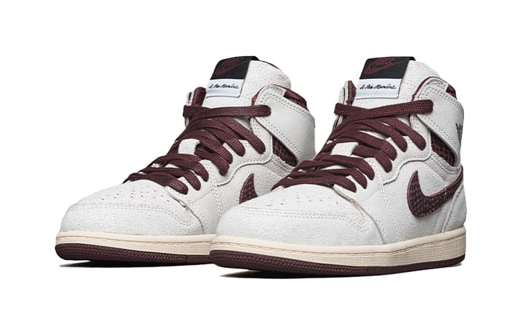 Кроссовки для баскетбола A Ma Manire x Jordan Air Jordan 1 retro high og sp "sail and burgundy" - изображение 5