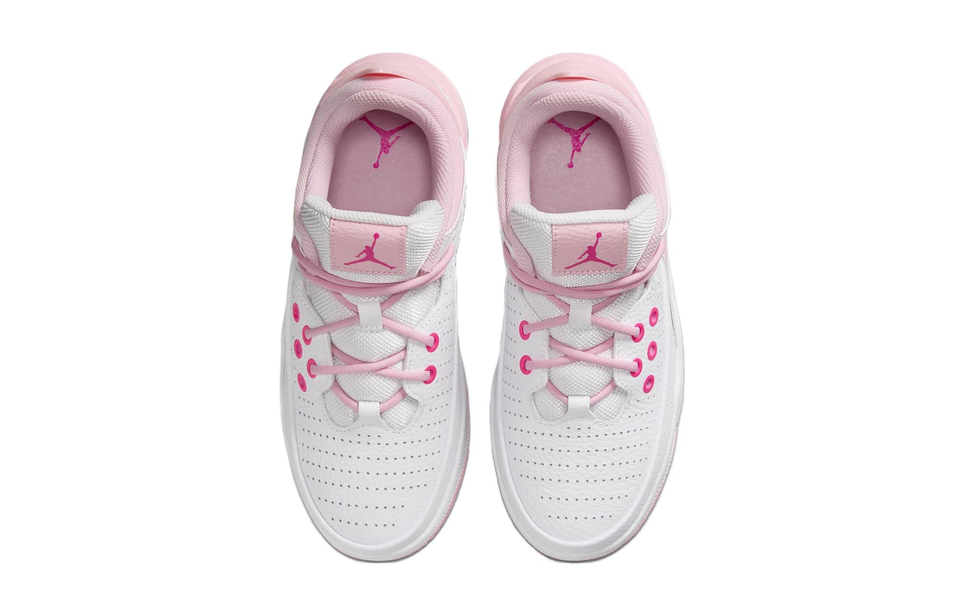 Кроссовки для баскетбола Jordan Max AURA 5 Противоскользящие Амортизирующие Устойчивые к износу MID Баскетбольные кроссовки Розовые Белые Унисекс - изображение 4