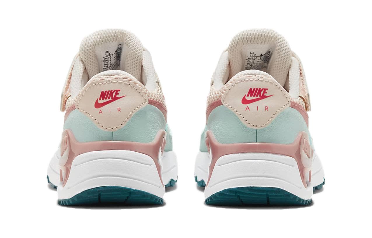 Кроссовки Nike Air Max SYSTM Аbrasion Resistant Низкие Кеды для Детей Lifestyle Розовые Зеленые для Возраста 3-7 Лет - изображение 5