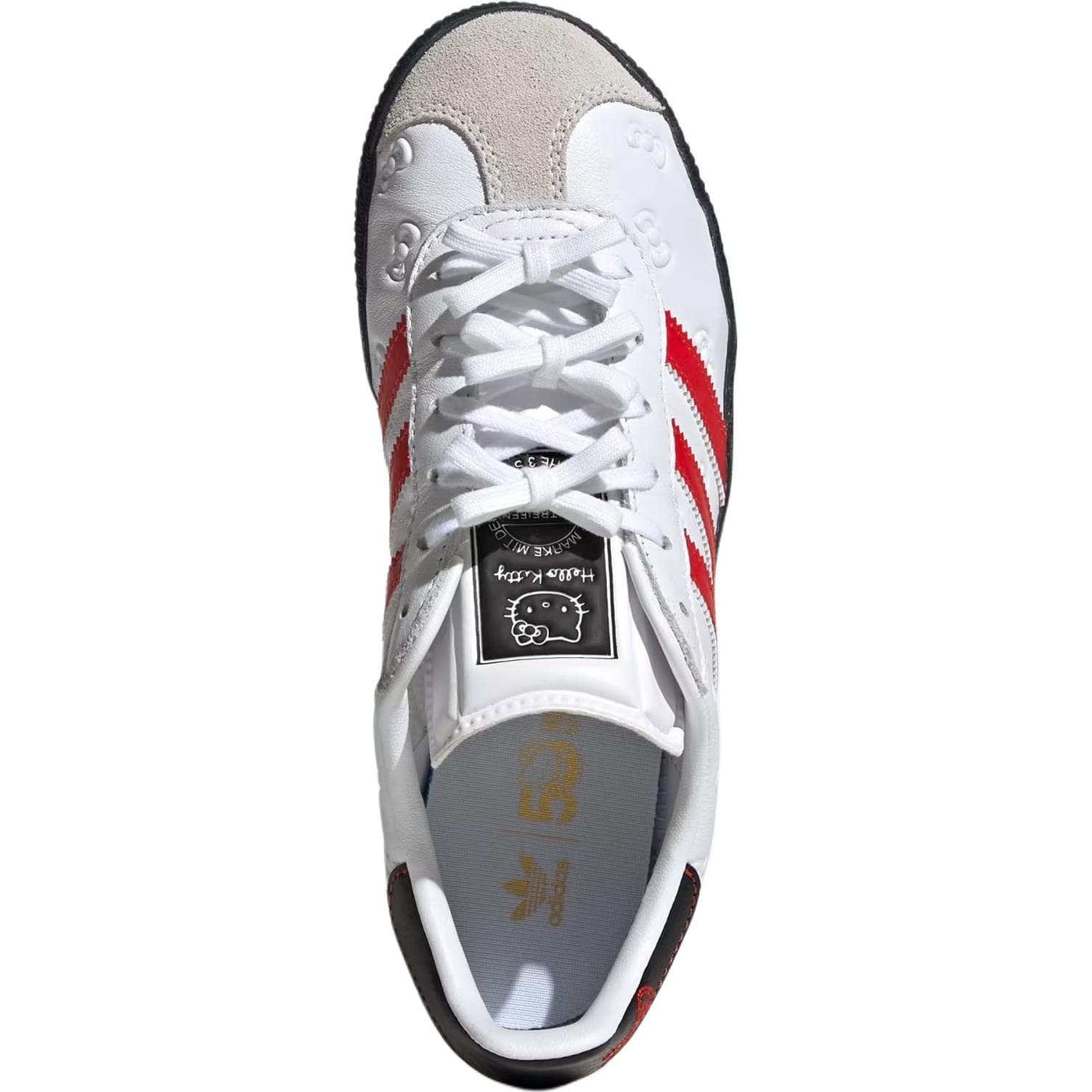 Кроссовки Hello Kitty X adidas originals Gazelle Синтетическая кожа Устойчивая к истиранию Низкий верх Детские Скейтбординги - изображение 4