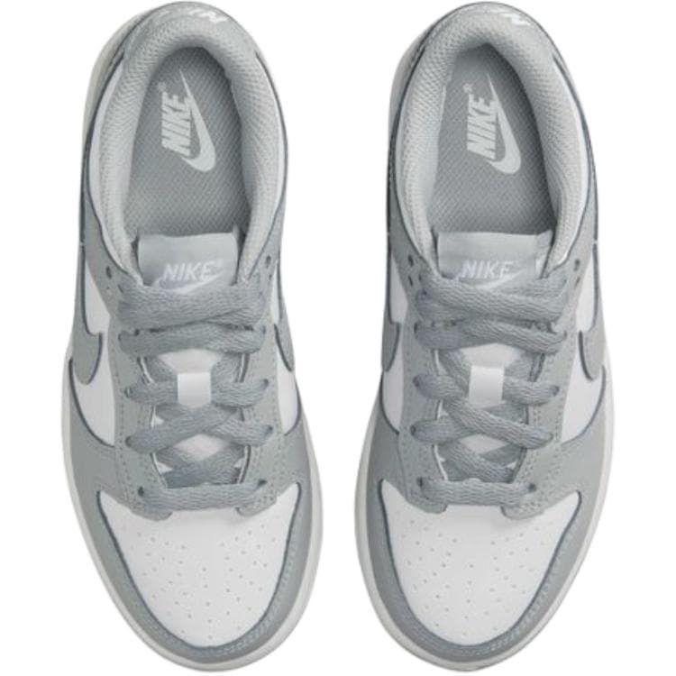 Кроссовки Nike Dunk Low Top Детская Обувь для Скейтбординга Белая Серая Малыш - изображение 4