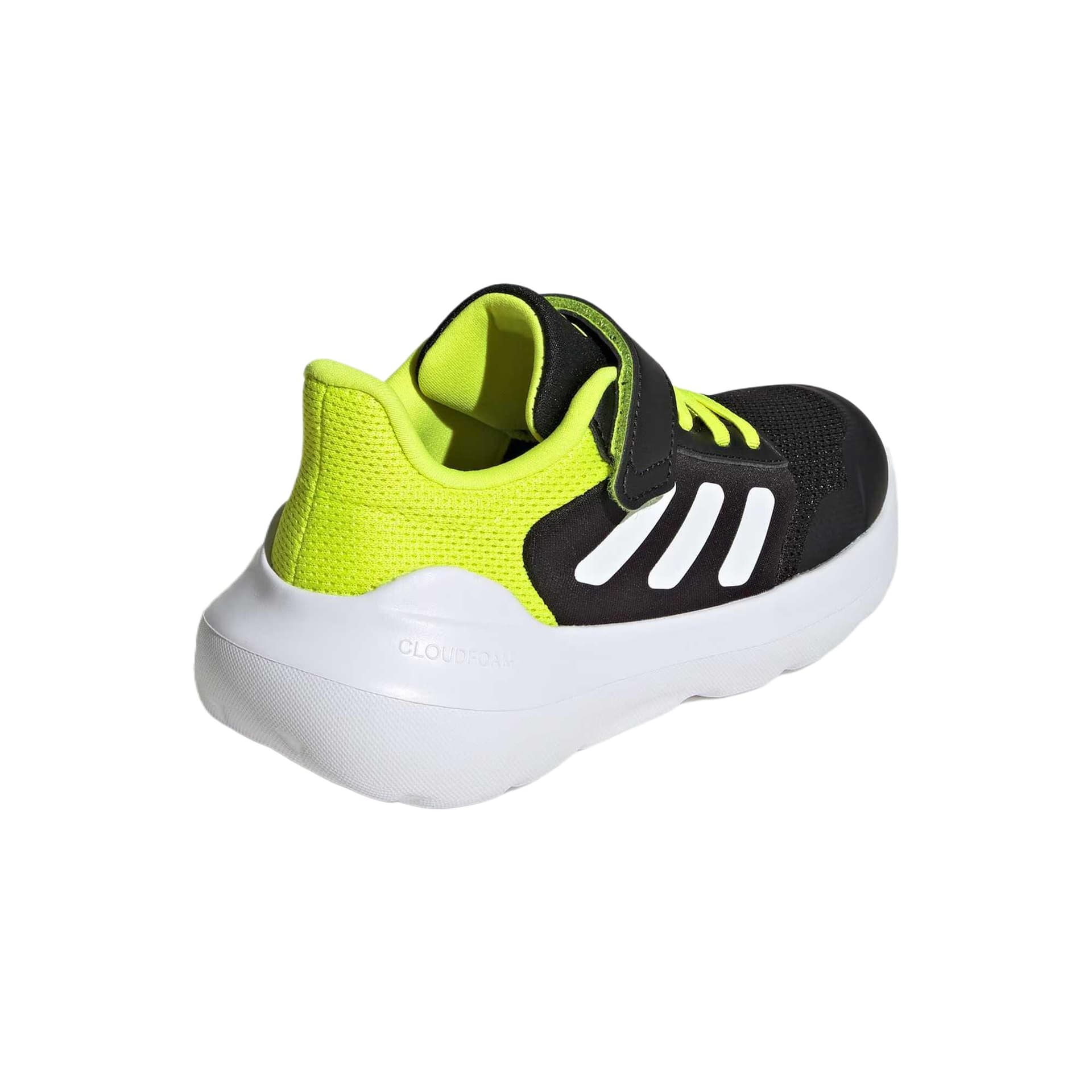 Кроссовки Adidas Tensaur Run 3,0 Детские повседневные кроссовки Черный Белый Ярко-желтый флуоресцентный Детский - изображение 5