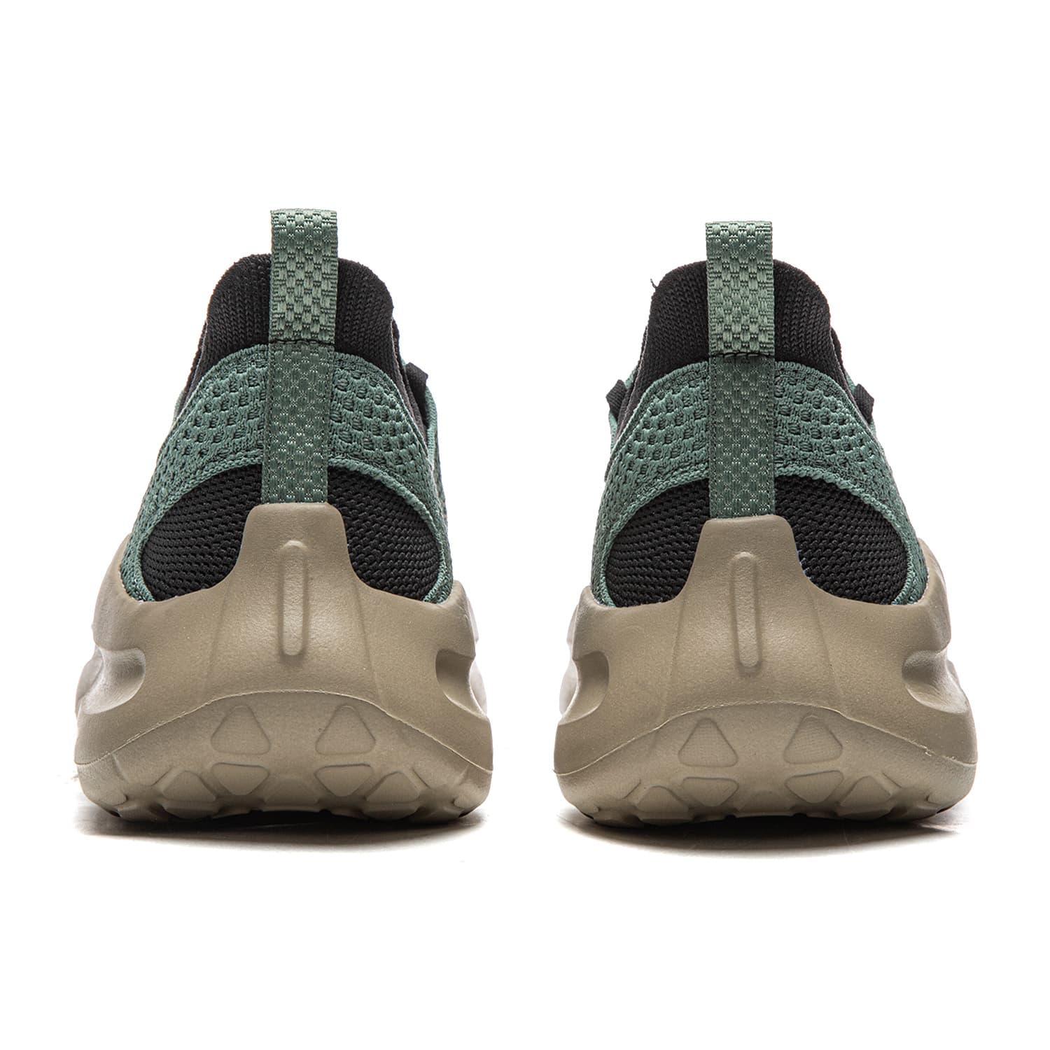 Кроссовки Li-Ning Cloud Slip On Мягкие и упругие, универсальные и модные, с высокой подошвой, амортизирующие, противоскользящие, износостойкие и легкие, лоу-топы, повседневная обувь, мужские, горный зеленый, ночной черный - изображение 5