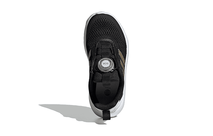 Кроссовки Adidas ActiveFlex BOA 3,0 BOA Ткань Удобный Противоскользящий Низкий Верх Детская Беговая Обувь Черный Золото Детская - изображение 5