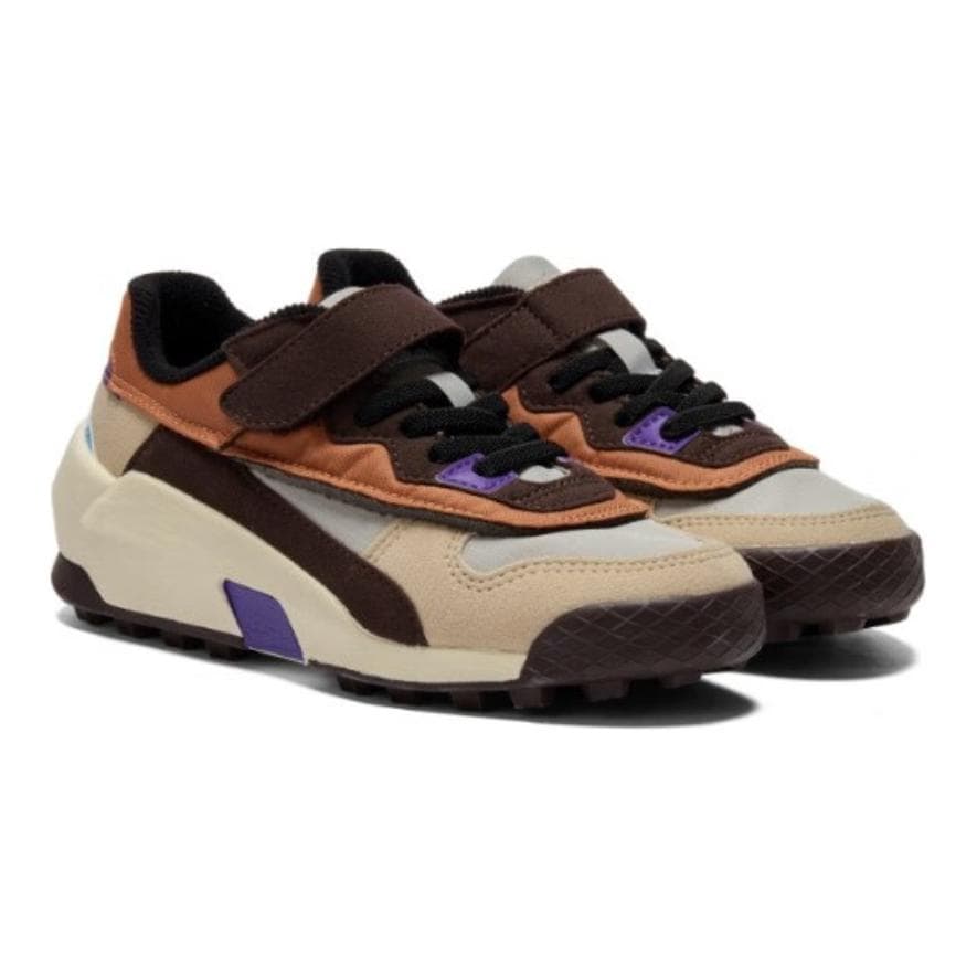 Кроссовки Onitsuka Tiger Admix Runner Low Топ Детская Лифтайл Обувь Серый Коричневый Детский - изображение 3