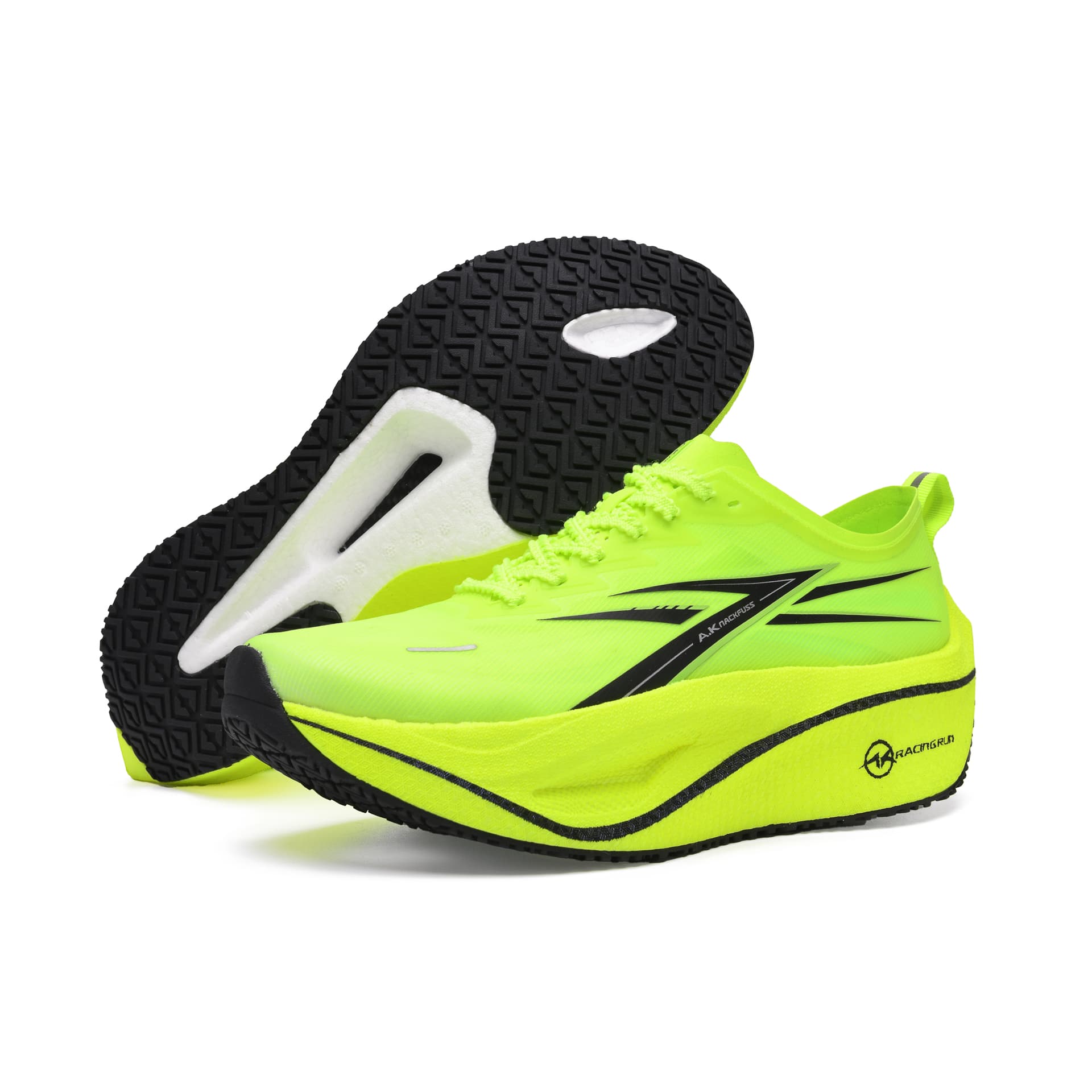 Кроссовки A.Knackfuss Carbon Speed 6,0 Pro Low Топ Беговые кроссовки Неоновый зеленый Унисекс - изображение 3