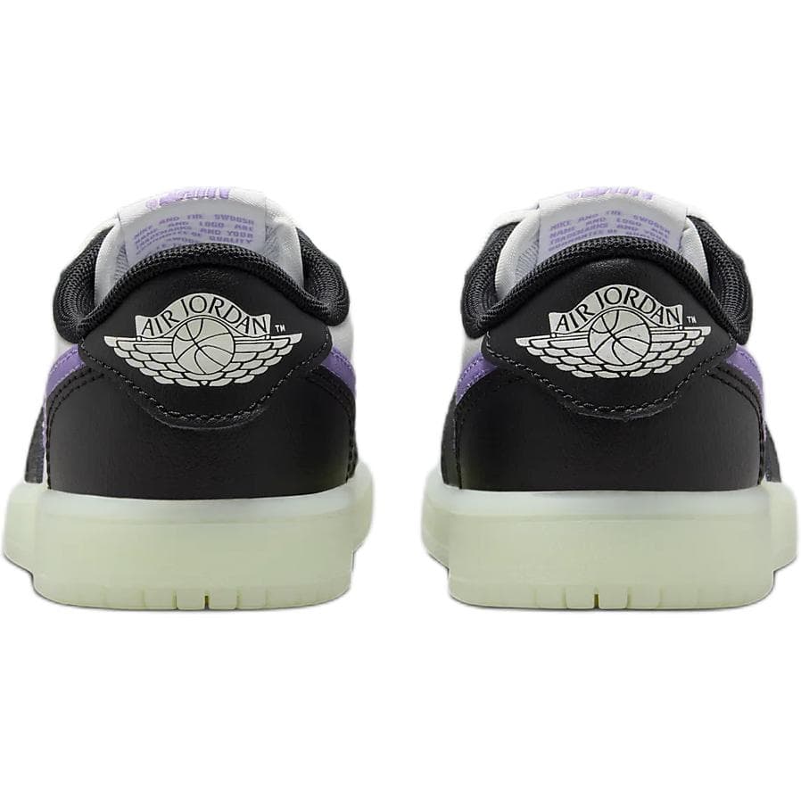 Кроссовки для баскетбола Jordan Air Jordan 1 Low Топ Children's Баскетбольные кроссовки Белый черный фиолетовый Детский - изображение 5