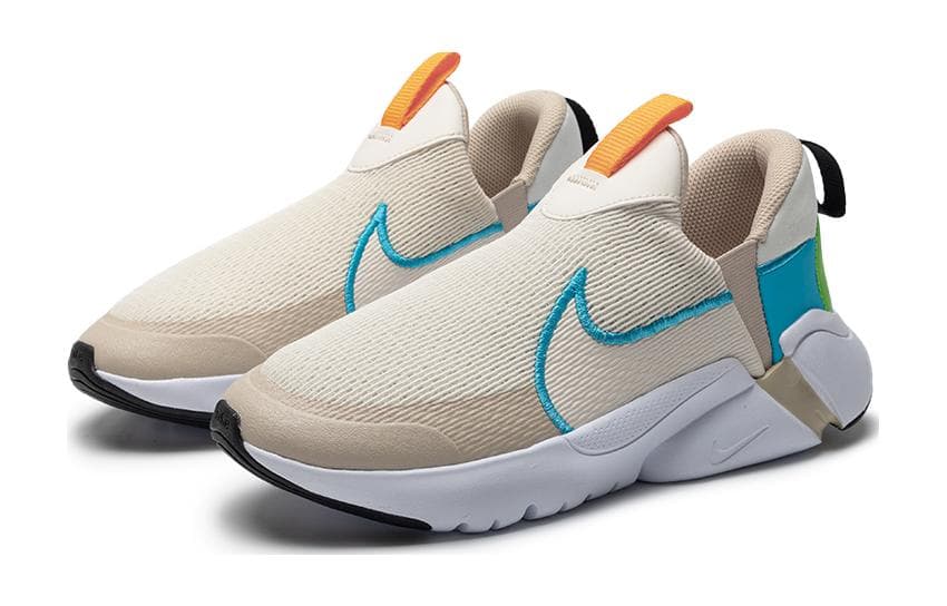Кроссовки Nike Flex Plus Амортизация Дышащий Низкий Верх Повседневная Обувь Бежевый Синий Детский - изображение 3