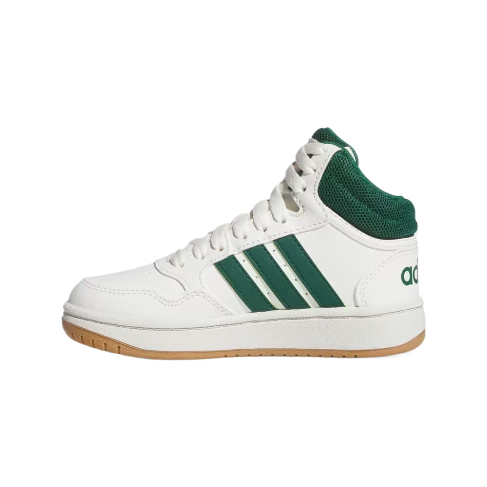 Кроссовки для баскетбола Adidas Hoops High Топ Детские Баскетбольные Кроссовки Ядерный Белый Преппи Зеленый Клей Детский - изображение 1