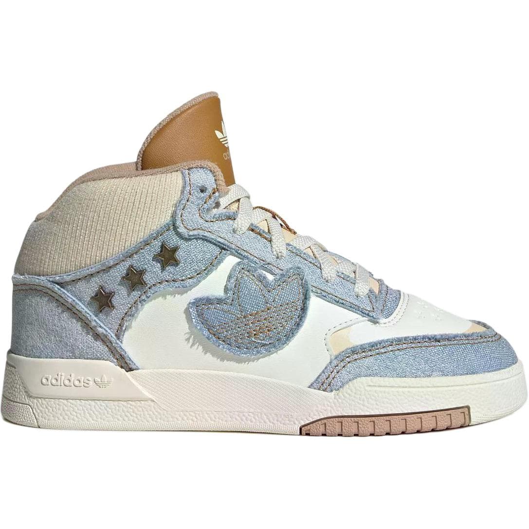 Кроссовки Adidas Originals DROP STEP XL 2,0 MID Топ Детский Скейтбординг Обувь Белый и синий цвет - изображение 2