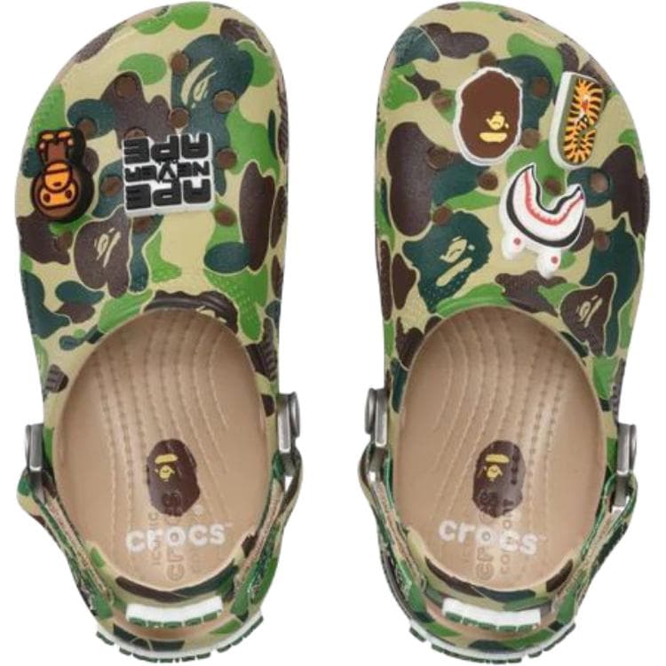 Сандалии Crocs X Купание Ape Classic сандалии мягкие и комфортные низкие сандалии для детей зеленые детские - изображение 3