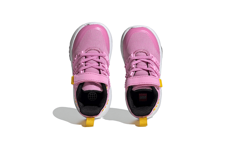 Кроссовки LEGO x Adidas Neo Racer TR21 Эластичная ткань устойчивая к истиранию низкие кеды для малышей розовый желтый - изображение 4