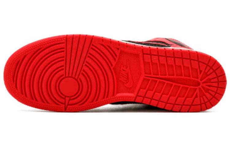 Кроссовки для баскетбола Jordan Air Jordan 1 Phat Black Siren Red PU GS - изображение 5