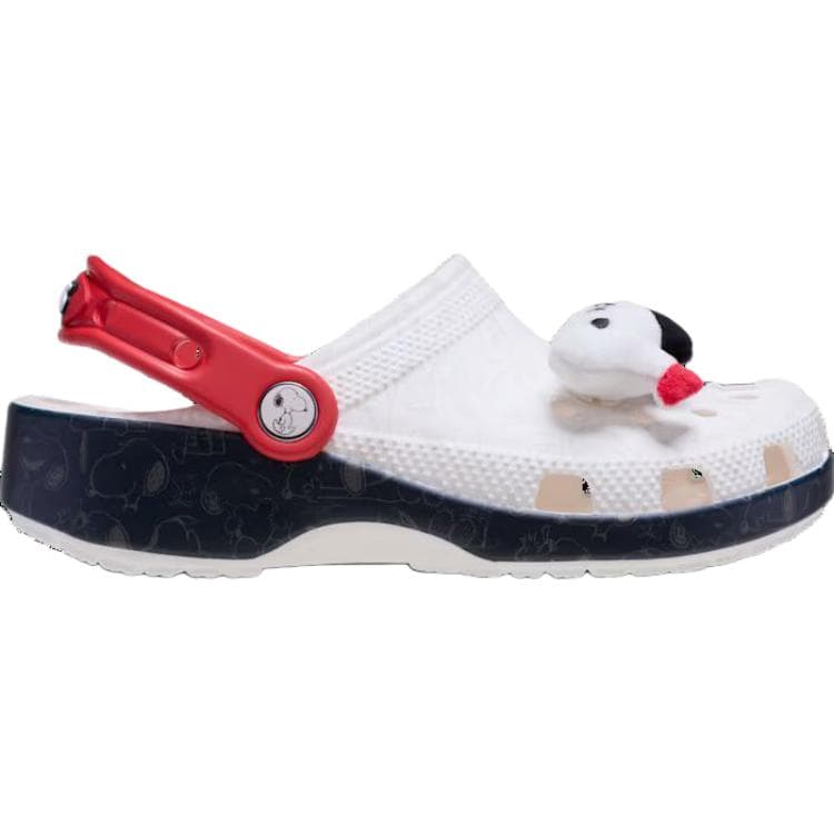 Сандалии Crocs Classic сандалии низкие с клином для детей белые и красные - изображение 2