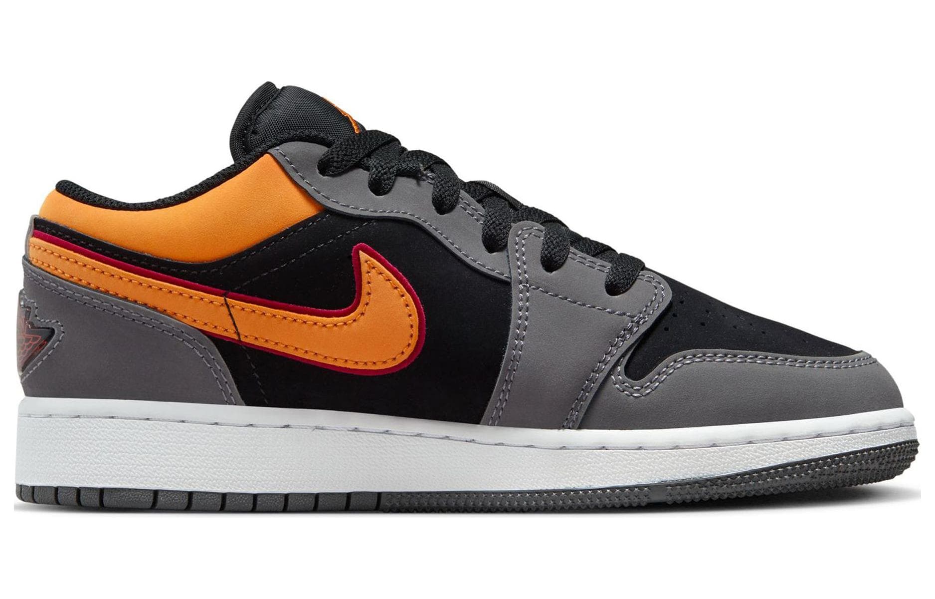Кроссовки Jordan Air Jordan 1 Замша Противоскользящая Устойчивая к износу Низкий Топ Скейтборд Обувь Серый Унисекс - изображение 2