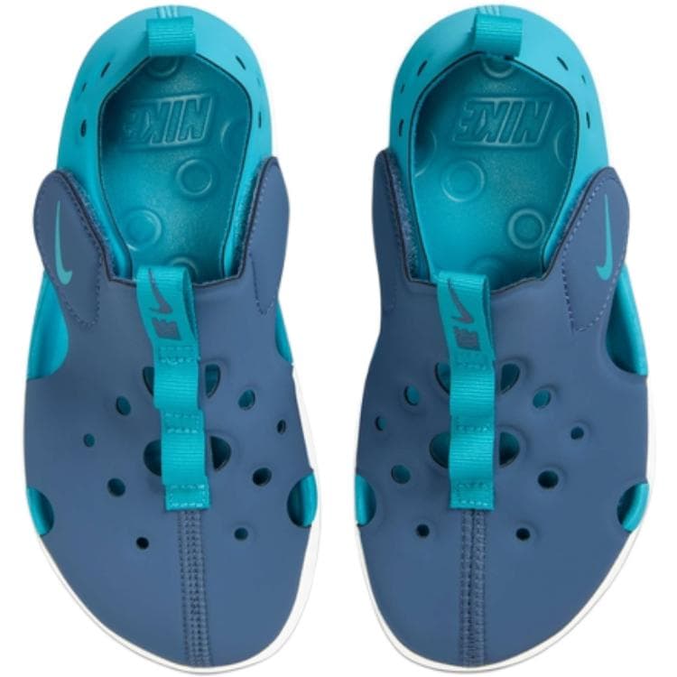 Сандалии Nike Sunray Protect 4 Low Топ Сандалии Синие Зеленые Детские - изображение 4