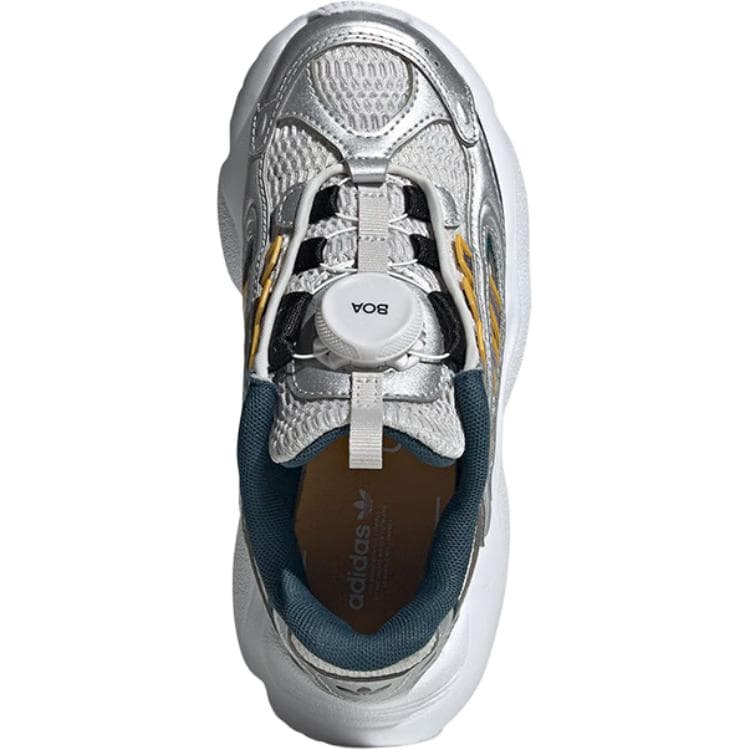 Кроссовки Adidas Originals Ozmillen Low Топ Детская беговая обувь Мягкий Желтый Малыш - изображение 5