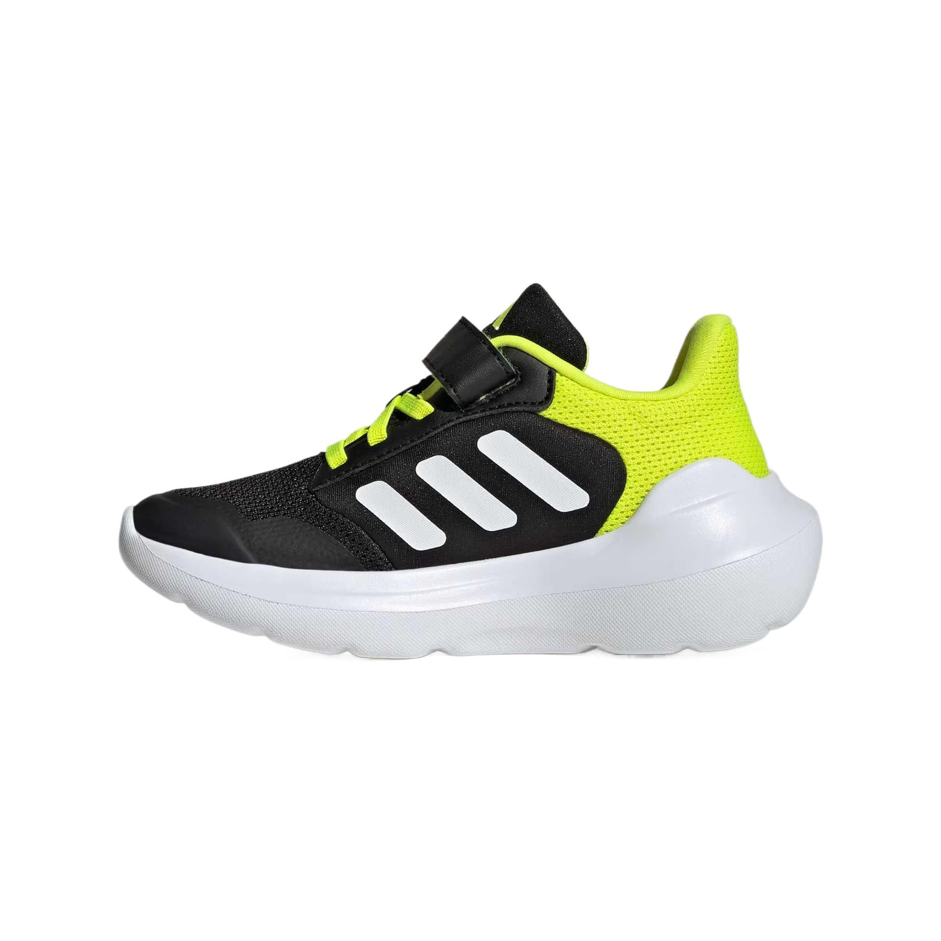 Кроссовки Adidas Tensaur Run 3,0 Детские повседневные кроссовки Черный Белый Ярко-желтый флуоресцентный Детский - изображение 2