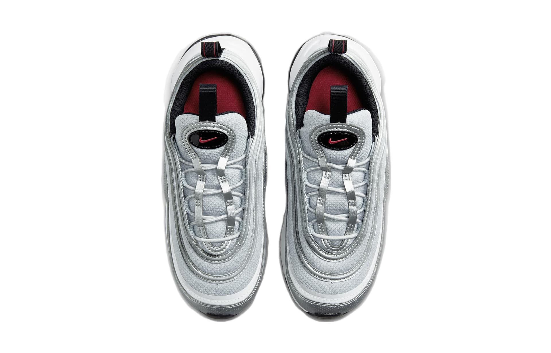 Кроссовки Nike Air Max 97 Дышащие Низкие Кеды для Детей Lifestyle Серый Белый Детские - изображение 4