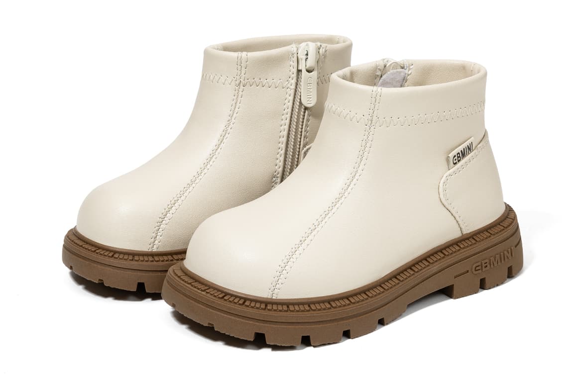 EBMINI Зимняя Однотонная Обувь для Девочек Принцесса Trendy Versatile Мягкая Подошва Теплая Боковая Молния Повседневная - изображение 3