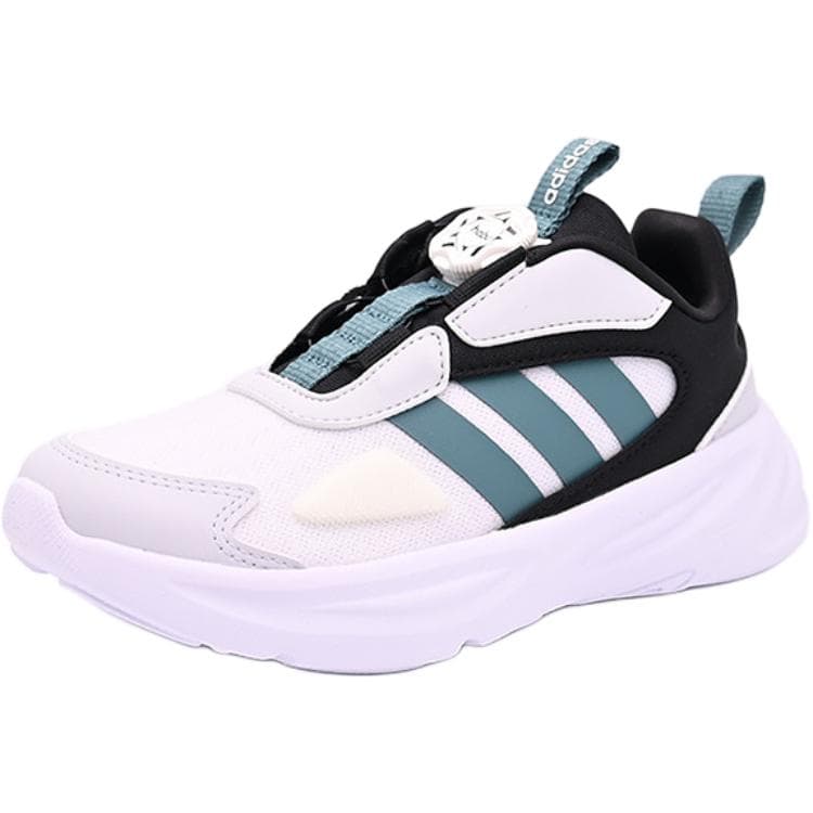 Кроссовки Adidas Slip-resistant Abrasion-resistant Low Top Детская беговая обувь Белый Черный Зеленый Детский - изображение 3