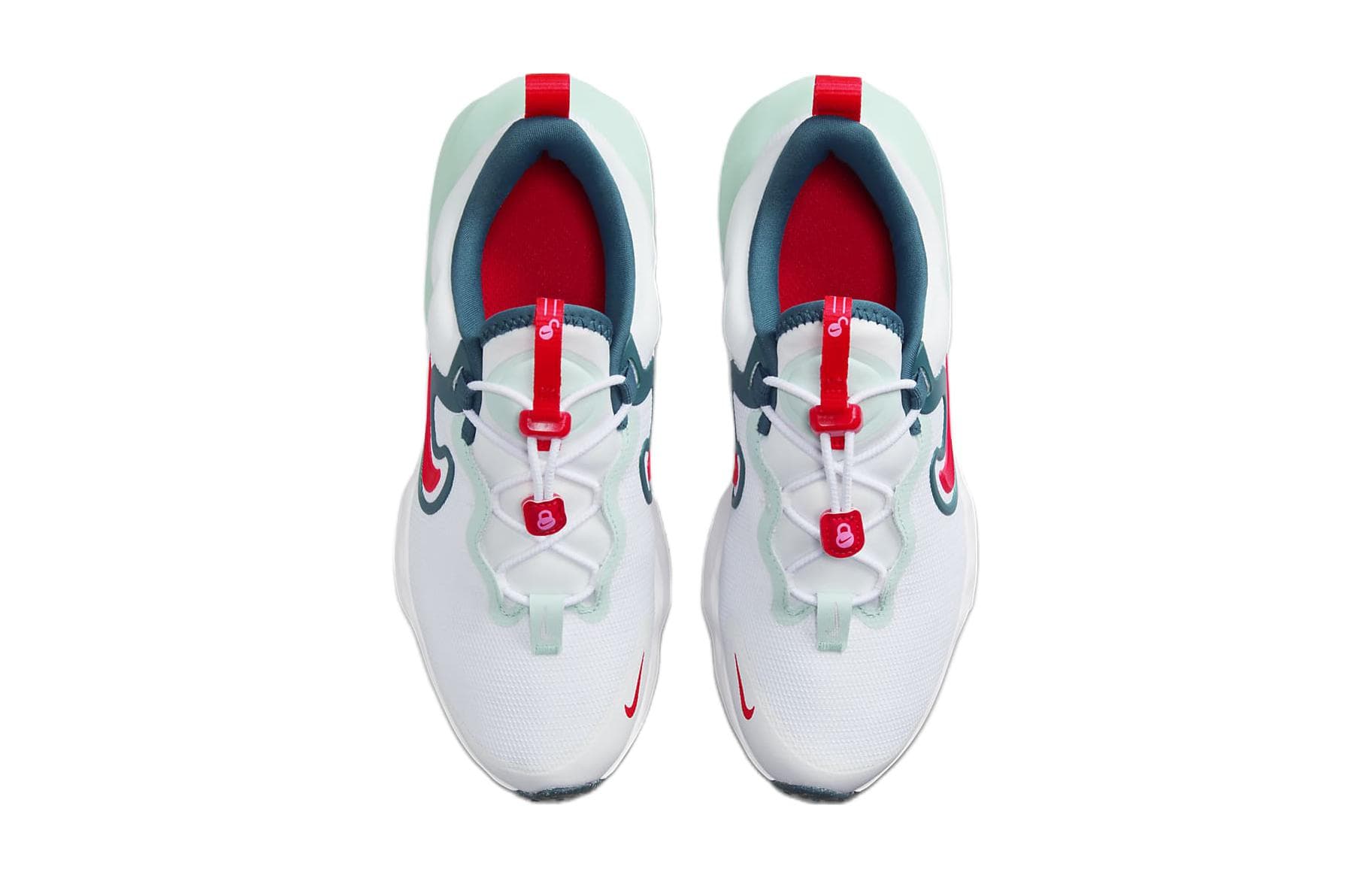Кроссовки Nike Run Flow Амортизация Низкие Беговые Кроссовки Белые Зеленые Унисекс - изображение 4