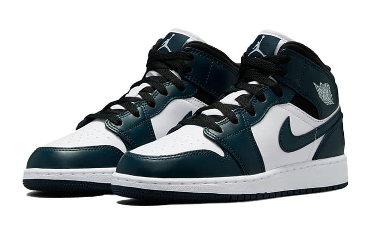 Кроссовки для баскетбола Jordan Air Jordan 1 Mid "Dark Teal" GS - изображение 7