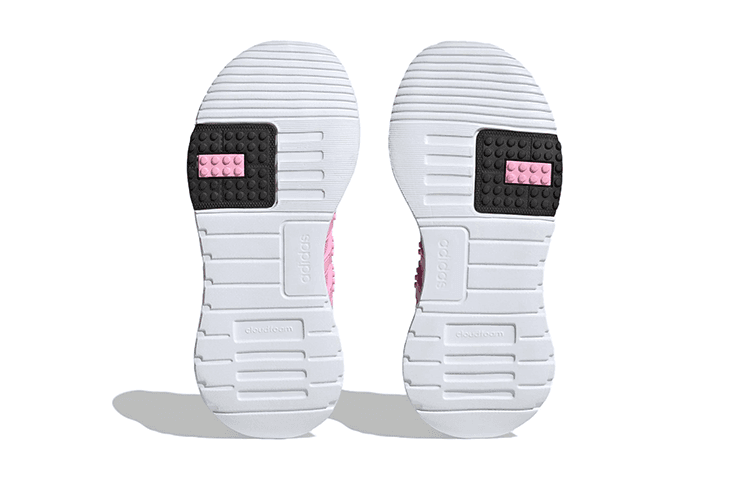 Кроссовки LEGO x Adidas Neo Racer TR21 Сетчатая ткань Устойчивая к истиранию Низкие детские беговые кроссовки Розовый Желтый - изображение 6