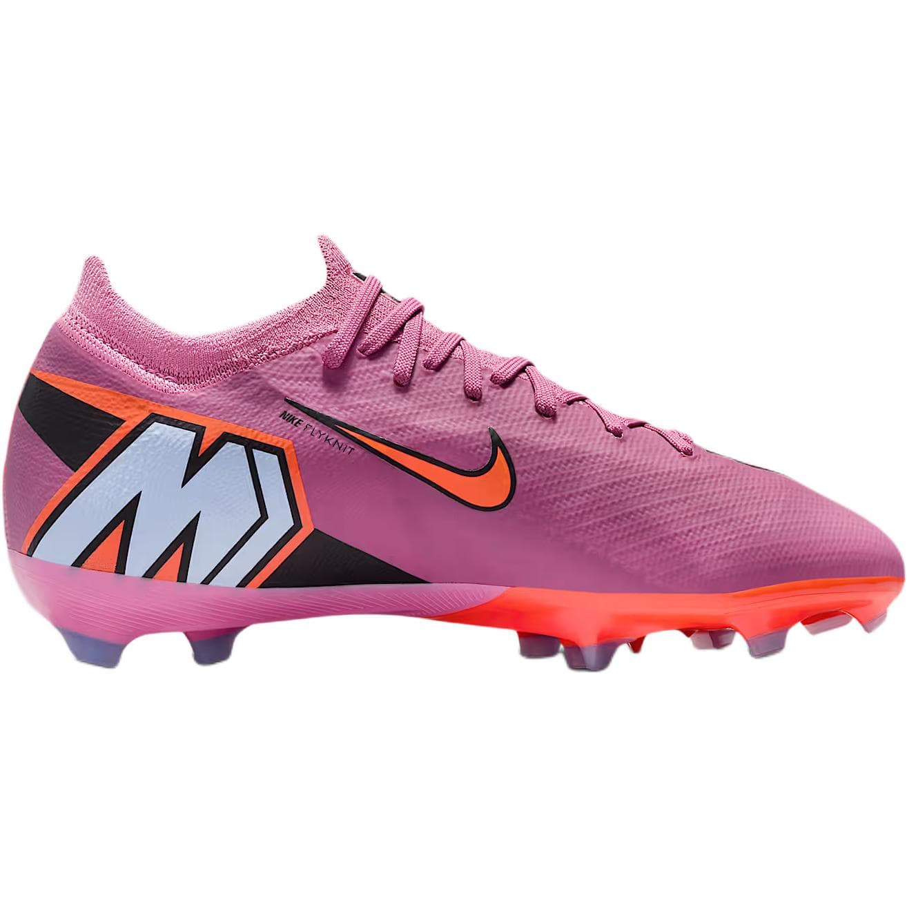 Бутсы NIKE Mercurial Vapor 16 Pro противоскользящие низкие футбольные бутсы розово-фиолетовые полностью темно-красные черные - изображение 2