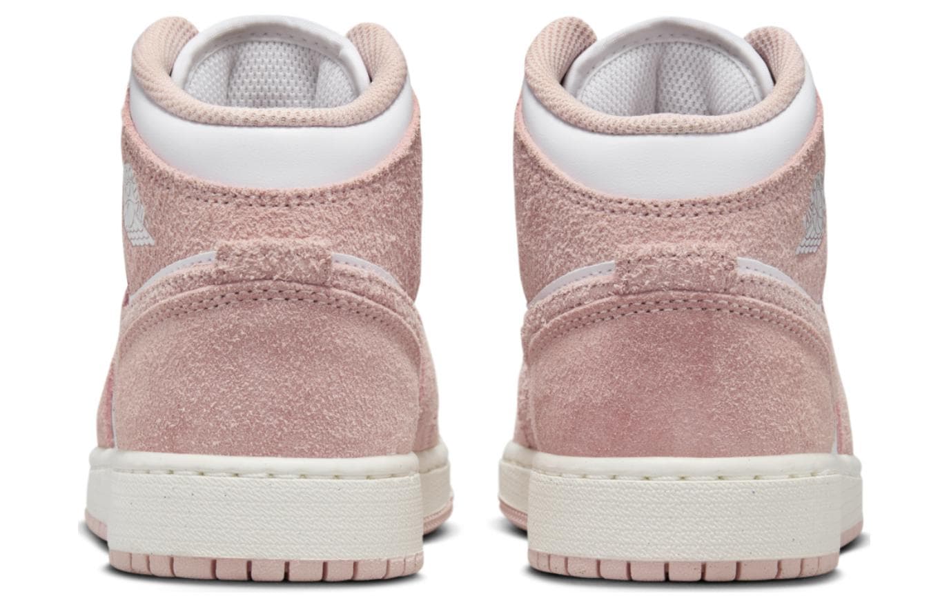 Кроссовки Jordan Air Jordan 1 Кожа MID Скейтборд Обувь Бело-розовая Унисекс - изображение 4