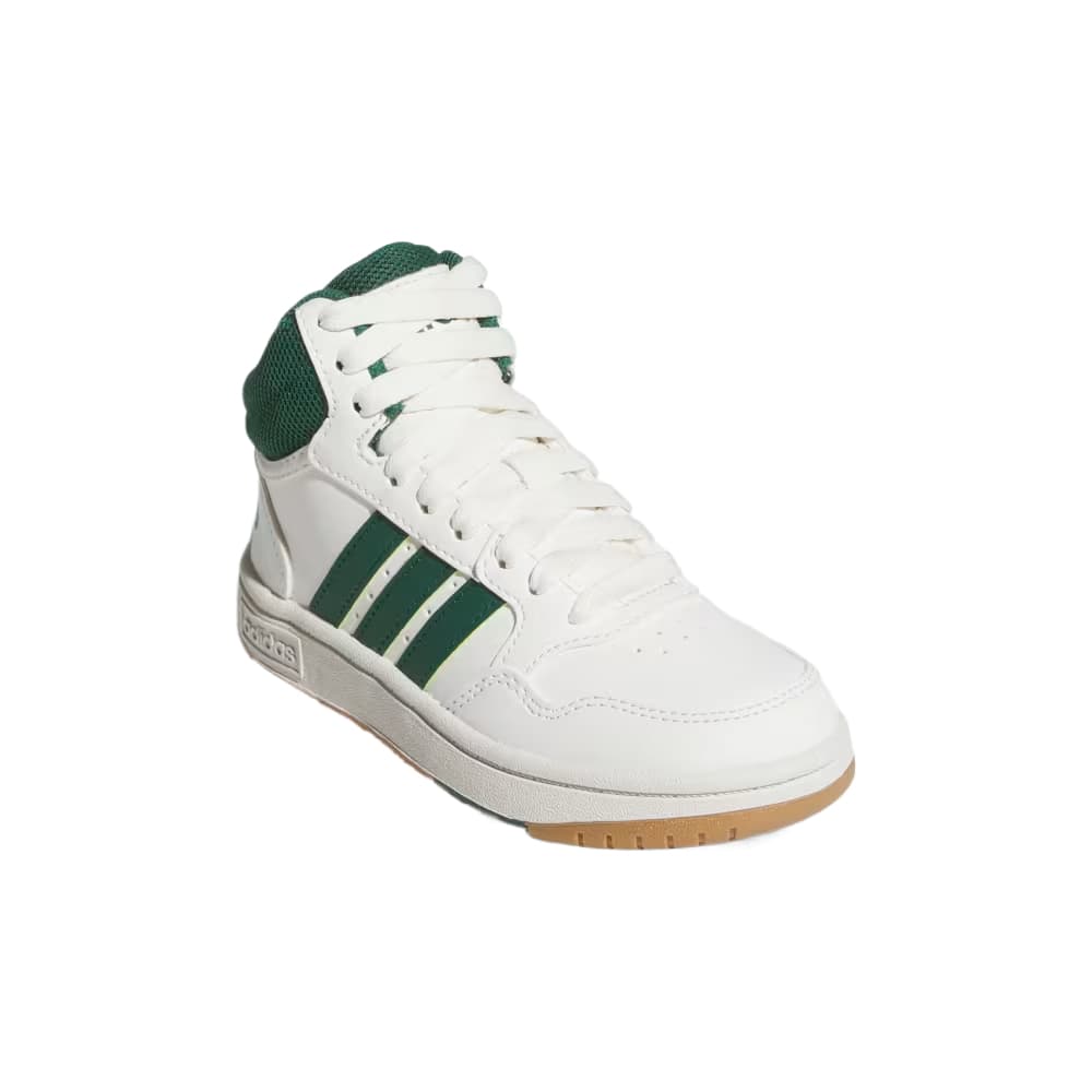 Кроссовки для баскетбола Adidas Hoops High Топ Детские Баскетбольные Кроссовки Ядерный Белый Преппи Зеленый Клей Детский - изображение 2