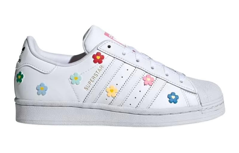 Кроссовки Hello Kitty X adidas originals Superstar Low Top Детские Скейтбординги Белый - изображение 2