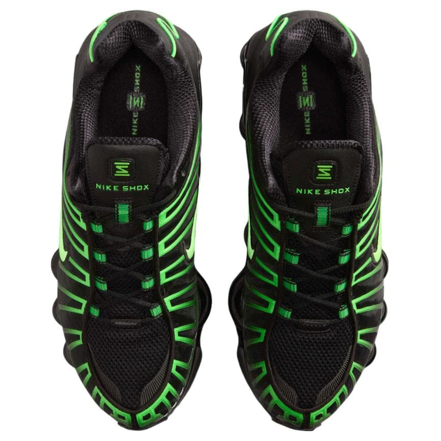 Кроссовки NIKE Shox TL Series Дышащий Low Топ Повседневная обувь Унисекс Черно-зеленый - изображение 3