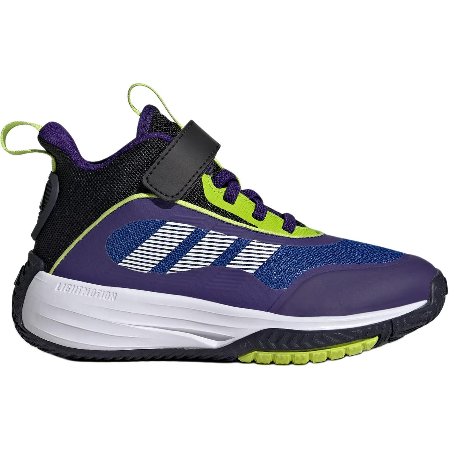 Кроссовки для баскетбола Adidas OwnTheGame 3,0 противоскользящие устойчивые к истиранию верх MID детские баскетбольные кроссовки синий детский - изображение 2