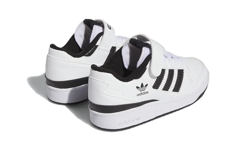 Кроссовки Adidas Originals FORUM Low С Аbrasion Resistant Низкий Топ Детская Скейтбординг Обувь Белый Черный - изображение 5