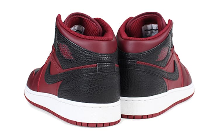 Кроссовки для баскетбола Jordan Air Jordan 1 Mid Team Red Black GS - изображение 4