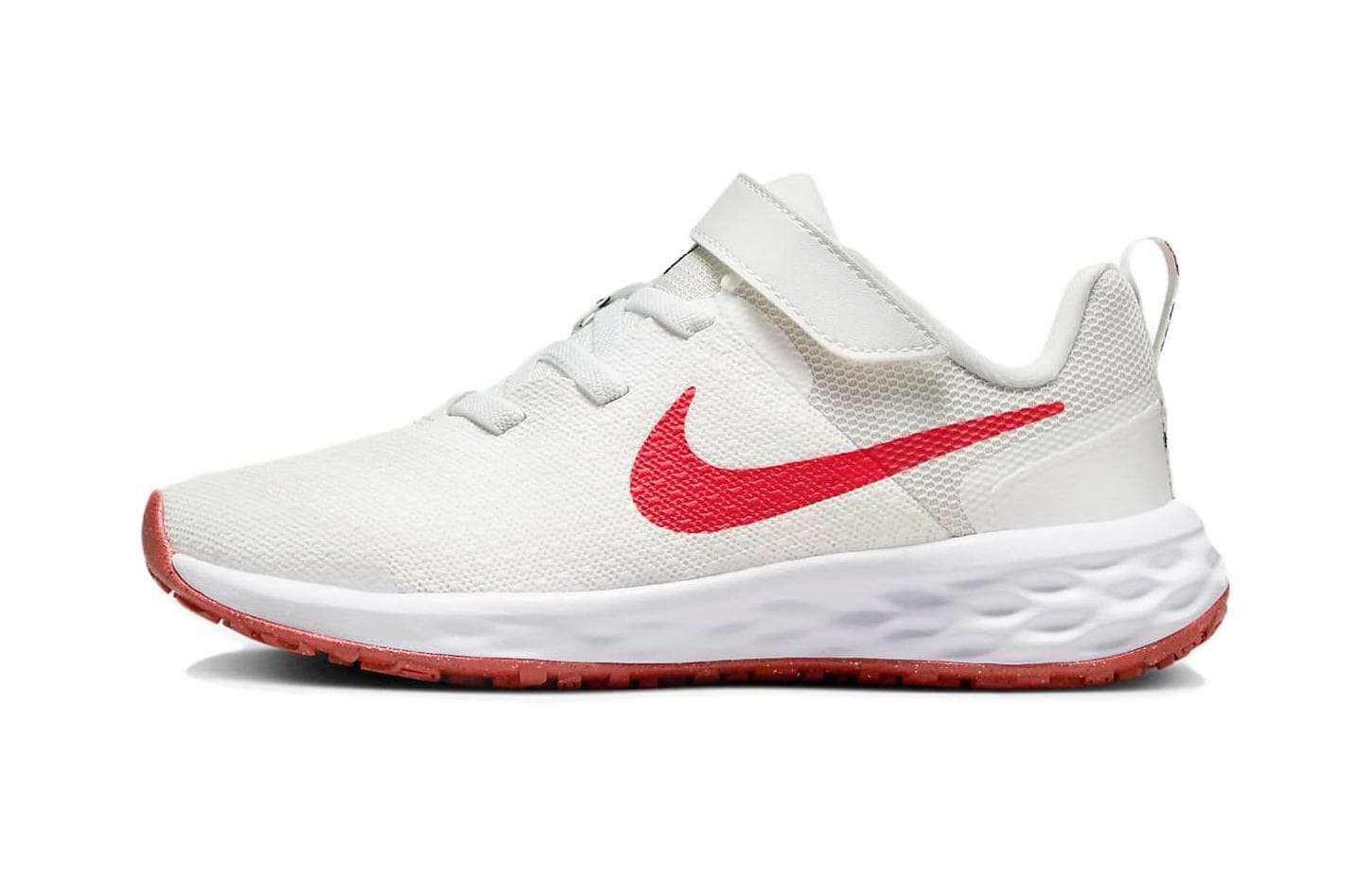 Кроссовки Nike REVOLUTION 6 Дышащая Поддержка Низкий Верх Детская Беговая Обувь Белый Красный Детская Возраст 3-7 Лет - изображение 1