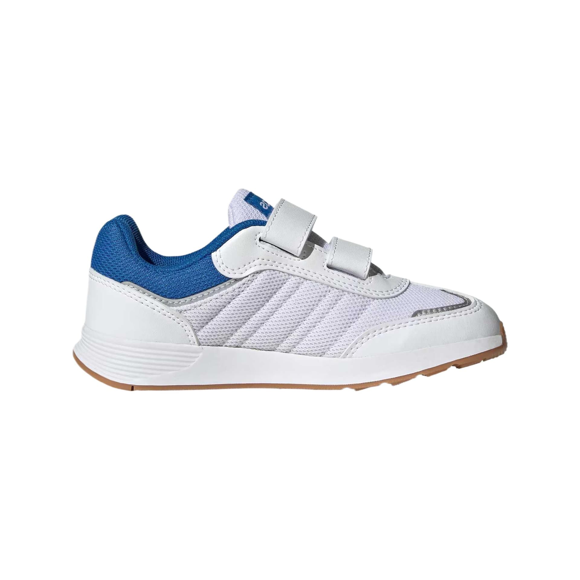 Кроссовки Adidas TENSAUR SWITCH Синтетическая кожа Низкие кеды Детские повседневные туфли Белый Синий Металлический Серебряный - изображение 2