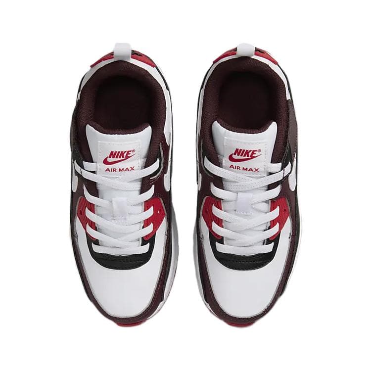 Кроссовки Nike Air Max 90 EasyOn Амортизация Износостойкие Низкие Кроссовки для Детей Lifestyle Белые Красные Черные - изображение 4