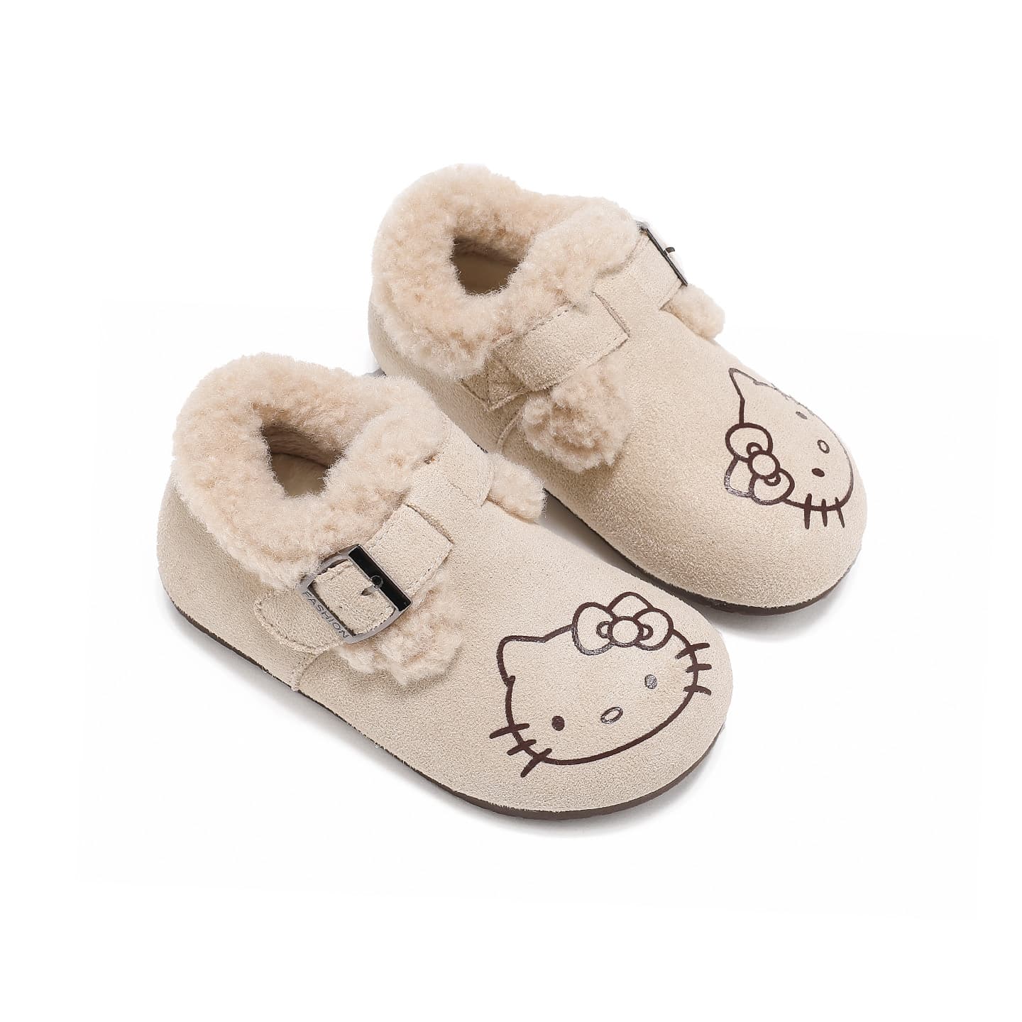 Hello Kitty X Sanrio Искусственная кожа Мода Повседневная Удобная на молнии Милый мультяшный с флисовой подкладкой - изображение 3