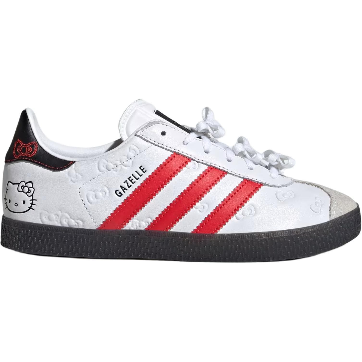 Кроссовки Hello Kitty X adidas originals Gazelle Синтетическая кожа Устойчивая к истиранию Низкий верх Детские Скейтбординги - изображение 2
