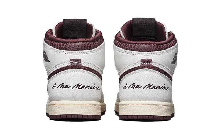 Кроссовки для баскетбола A Ma Manire x Jordan Air Jordan 1 retro high og sp "sail and burgundy" - изображение 7