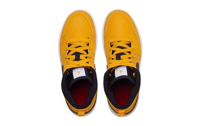 Кроссовки для баскетбола Jordan Air Jordan 1 Mid University Gold Black - изображение 4