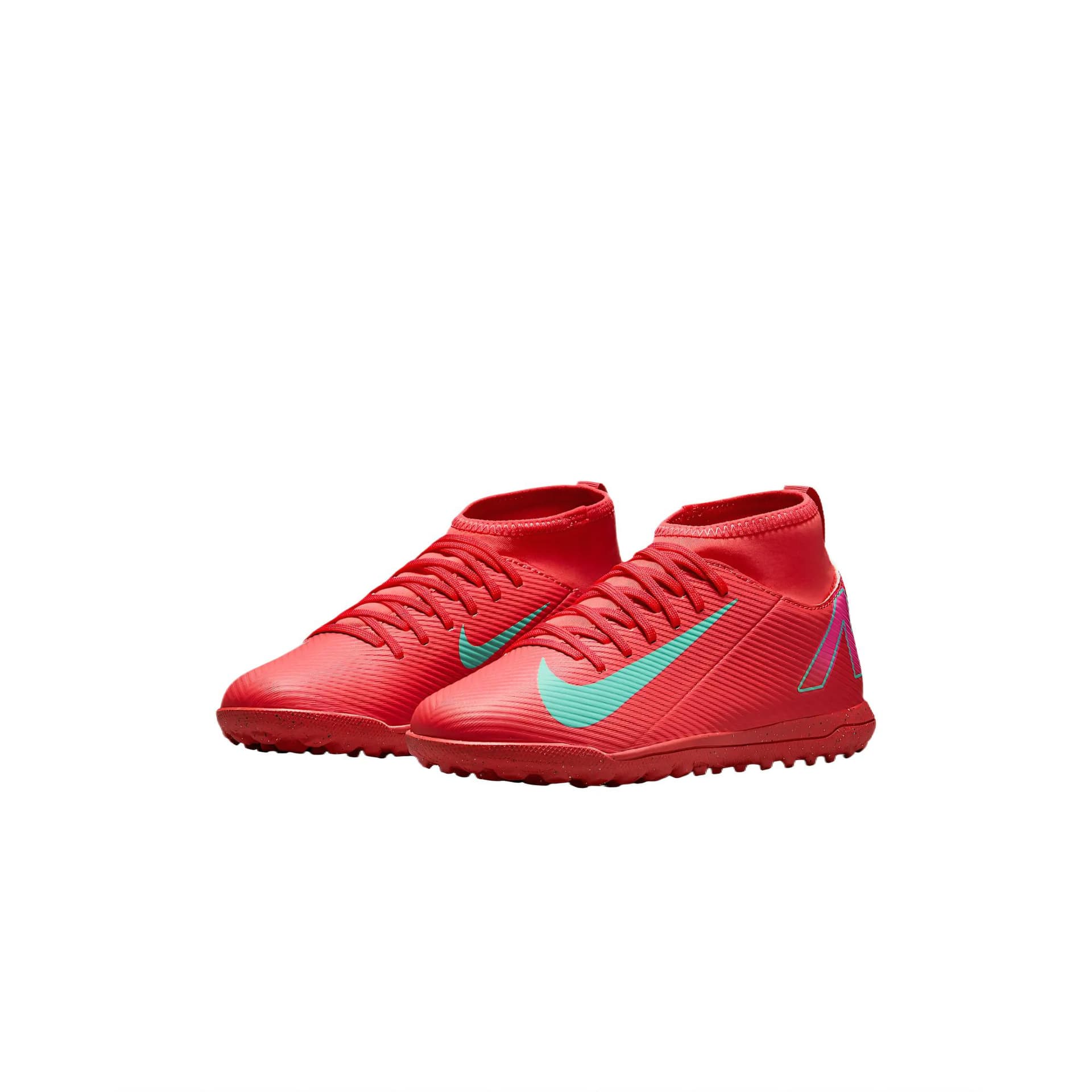 Бутсы Nike ClubMercurial Superfly 10 Амортизация и Легкость Детская Футбольная Обувь Серый Красный Аврора Зеленый Детская - изображение 4