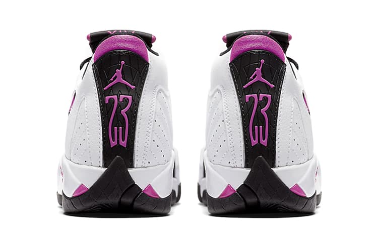Кроссовки для баскетбола Jordan Air Jordan 14 Retro Fuchsia Flash Black Toe GS 2018 - изображение 7