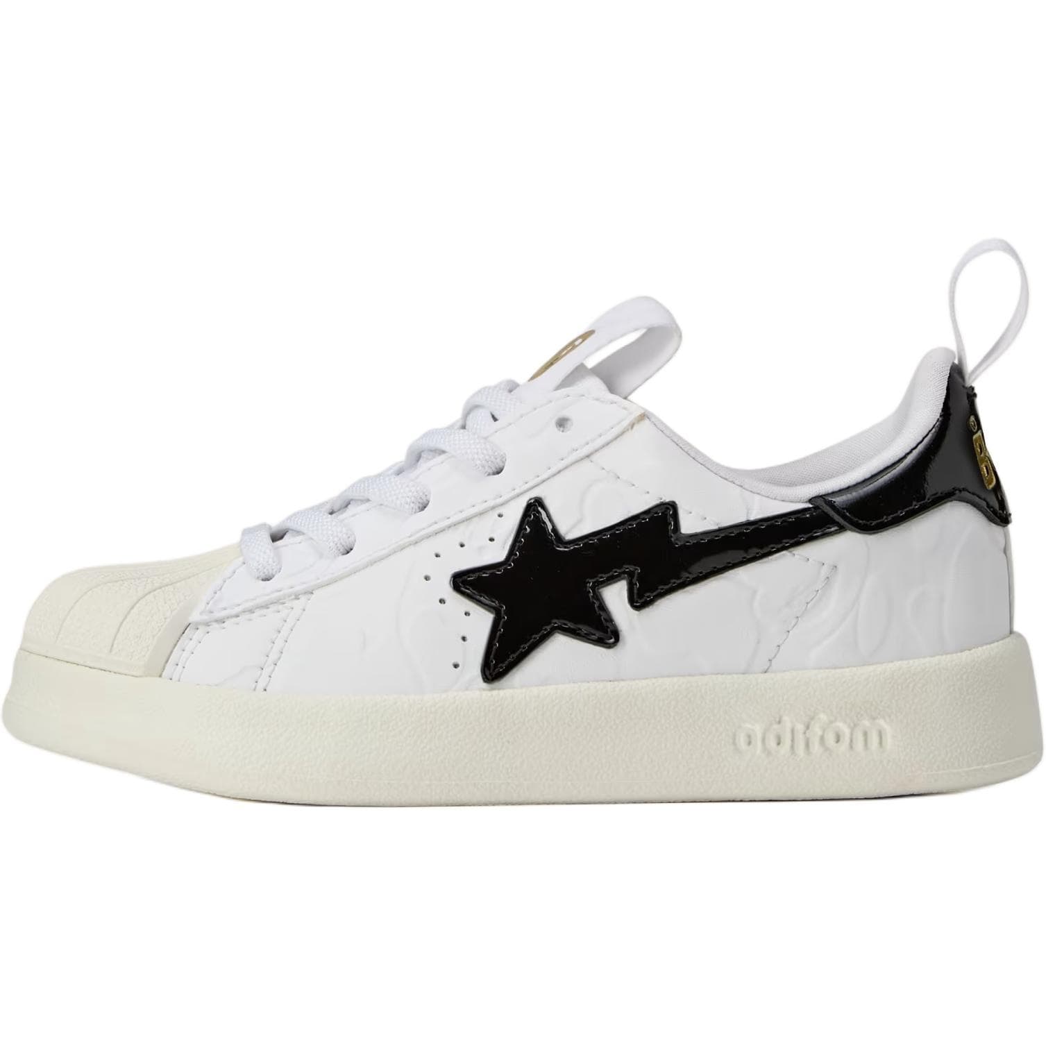 Кроссовки BAPE x Adidas Originals SUPERSTAR 360 Устойчивый к истиранию низкий верх для детских скейтбординга Белый для малышей - изображение 1