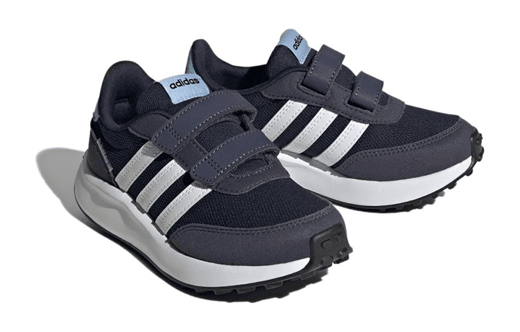 Кроссовки Adidas Neo Run 70s Противоскользящие Устойчивые к истиранию Низкие Кеды Детские Лайфстайл Обувь Синий Белый Детский - изображение 3