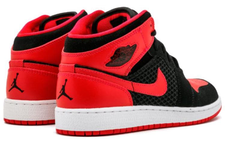 Кроссовки для баскетбола Jordan Air Jordan 1 Phat Black Siren Red PU GS - изображение 4