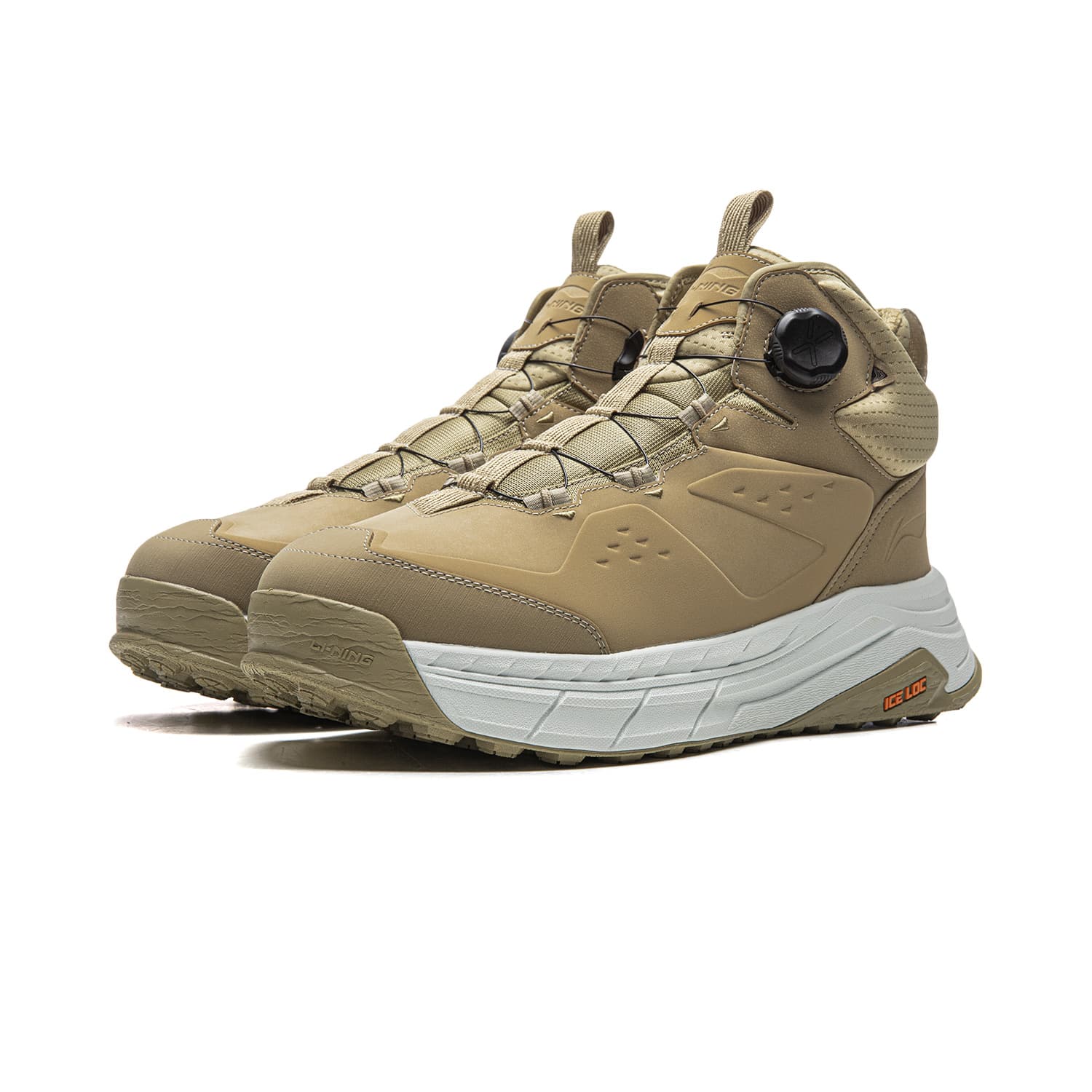 Кроссовки Li-Ning Xingtu 2 MID WIRE Универсальные винтажные ботинки на платформе с утеплением, амортизацией, противоскользящей подошвой, износостойкие, с поддержкой, мид-топ, унисекс, цвет хаки - изображение 3