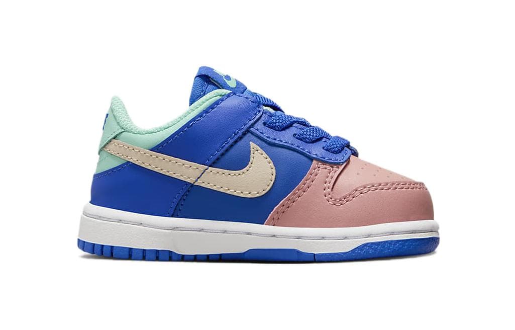 Кроссовки Nike Dunk Удобная Дышащая Низкая Обувь для Малышей Синий Розовый Для Младенцев и Малышей - изображение 2